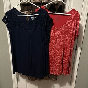 Torrid Women's Navy and Red Tops